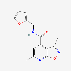 N-(furan-2-ylmethyl)-3,6-dimethyl[1,2]oxazolo[5,4-b]pyridine-4-carboxamide