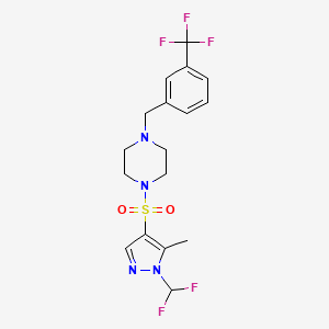 1-{[1-(difluoromethyl)-5-methyl-1H-pyrazol-4-yl]sulfonyl}-4-[3-(trifluoromethyl)benzyl]piperazine