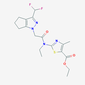 ethyl 2-[{[3-(difluoromethyl)-5,6-dihydrocyclopenta[c]pyrazol-1(4H)-yl]acetyl}(ethyl)amino]-4-methyl-1,3-thiazole-5-carboxylate