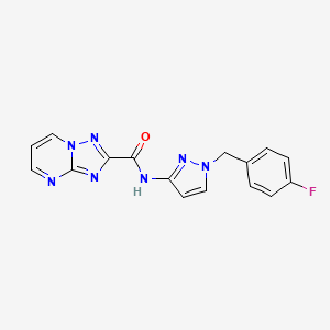 N-[1-(4-fluorobenzyl)-1H-pyrazol-3-yl][1,2,4]triazolo[1,5-a]pyrimidine-2-carboxamide