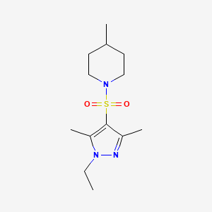 1-[(1-ethyl-3,5-dimethyl-1H-pyrazol-4-yl)sulfonyl]-4-methylpiperidine