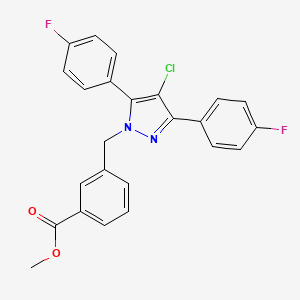 methyl 3-{[4-chloro-3,5-bis(4-fluorophenyl)-1H-pyrazol-1-yl]methyl}benzoate