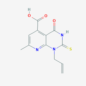 7-Methyl-4-oxo-1-(prop-2-en-1-yl)-2-sulfanyl-1,4-dihydropyrido[2,3-d]pyrimidine-5-carboxylic acid