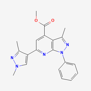 methyl 6-(1,3-dimethyl-1H-pyrazol-4-yl)-3-methyl-1-phenyl-1H-pyrazolo[3,4-b]pyridine-4-carboxylate