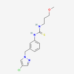 1-{3-[(4-chloro-1H-pyrazol-1-yl)methyl]phenyl}-3-(3-methoxypropyl)thiourea