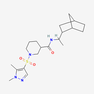 N-[1-(bicyclo[2.2.1]hept-2-yl)ethyl]-1-[(1,5-dimethyl-1H-pyrazol-4-yl)sulfonyl]piperidine-3-carboxamide