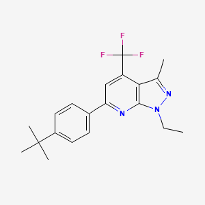 molecular formula C20H22F3N3 B10918562 6-(4-tert-butylphenyl)-1-ethyl-3-methyl-4-(trifluoromethyl)-1H-pyrazolo[3,4-b]pyridine 