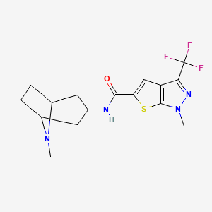 1-methyl-N-(8-methyl-8-azabicyclo[3.2.1]oct-3-yl)-3-(trifluoromethyl)-1H-thieno[2,3-c]pyrazole-5-carboxamide