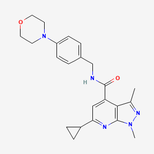 6-cyclopropyl-1,3-dimethyl-N-[4-(morpholin-4-yl)benzyl]-1H-pyrazolo[3,4-b]pyridine-4-carboxamide