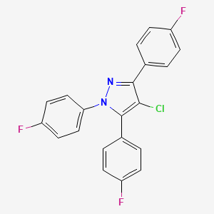 4-chloro-1,3,5-tris(4-fluorophenyl)-1H-pyrazole