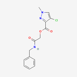 2-(benzylamino)-2-oxoethyl 4-chloro-1-methyl-1H-pyrazole-3-carboxylate