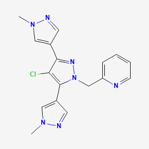 2-[[4-chloro-3,5-bis(1-methylpyrazol-4-yl)pyrazol-1-yl]methyl]pyridine