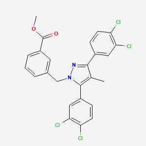 methyl 3-{[3,5-bis(3,4-dichlorophenyl)-4-methyl-1H-pyrazol-1-yl]methyl}benzoate