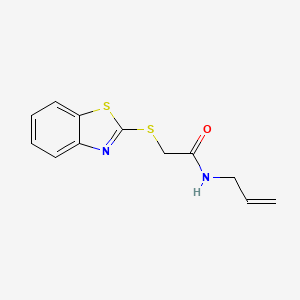 molecular formula C12H12N2OS2 B10918762 2-(1,3-benzothiazol-2-ylsulfanyl)-N-(prop-2-en-1-yl)acetamide 