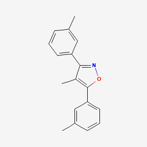 molecular formula C18H17NO B10918775 4-Methyl-3,5-bis(3-methylphenyl)-1,2-oxazole 