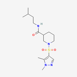 1-[(1,5-dimethyl-1H-pyrazol-4-yl)sulfonyl]-N-(3-methylbutyl)piperidine-3-carboxamide