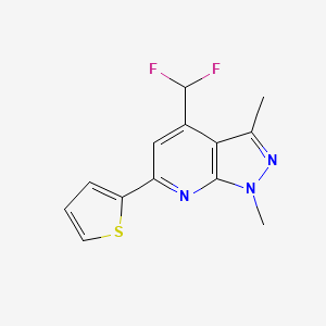 4-(difluoromethyl)-1,3-dimethyl-6-(thiophen-2-yl)-1H-pyrazolo[3,4-b]pyridine