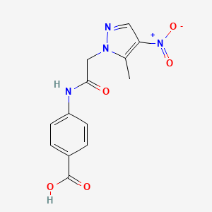 4-{[(5-methyl-4-nitro-1H-pyrazol-1-yl)acetyl]amino}benzoic acid