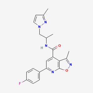 6-(4-fluorophenyl)-3-methyl-N-[1-(3-methyl-1H-pyrazol-1-yl)propan-2-yl][1,2]oxazolo[5,4-b]pyridine-4-carboxamide