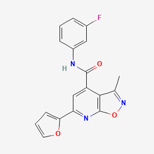 N-(3-fluorophenyl)-6-(furan-2-yl)-3-methyl[1,2]oxazolo[5,4-b]pyridine-4-carboxamide