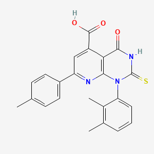 1-(2,3-Dimethylphenyl)-7-(4-methylphenyl)-4-oxo-2-sulfanyl-1,4-dihydropyrido[2,3-d]pyrimidine-5-carboxylic acid