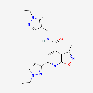 N-[(1-ethyl-5-methyl-1H-pyrazol-4-yl)methyl]-6-(1-ethyl-1H-pyrazol-3-yl)-3-methyl[1,2]oxazolo[5,4-b]pyridine-4-carboxamide