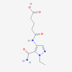 5-[(5-carbamoyl-1-ethyl-1H-pyrazol-4-yl)amino]-5-oxopentanoic acid