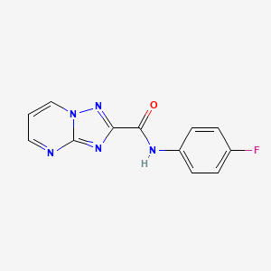 molecular formula C12H8FN5O B10918951 N-(4-fluorophenyl)[1,2,4]triazolo[1,5-a]pyrimidine-2-carboxamide 