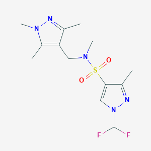 1-(difluoromethyl)-N,3-dimethyl-N-[(1,3,5-trimethyl-1H-pyrazol-4-yl)methyl]-1H-pyrazole-4-sulfonamide