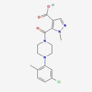 5-{[4-(5-chloro-2-methylphenyl)piperazin-1-yl]carbonyl}-1-methyl-1H-pyrazole-4-carboxylic acid