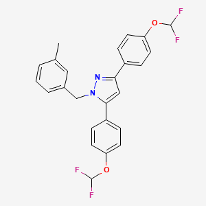 3,5-bis[4-(difluoromethoxy)phenyl]-1-(3-methylbenzyl)-1H-pyrazole