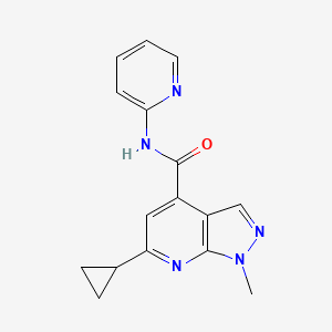 6-cyclopropyl-1-methyl-N-(pyridin-2-yl)-1H-pyrazolo[3,4-b]pyridine-4-carboxamide