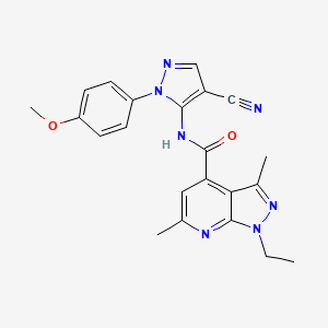 N-[4-cyano-1-(4-methoxyphenyl)-1H-pyrazol-5-yl]-1-ethyl-3,6-dimethyl-1H-pyrazolo[3,4-b]pyridine-4-carboxamide