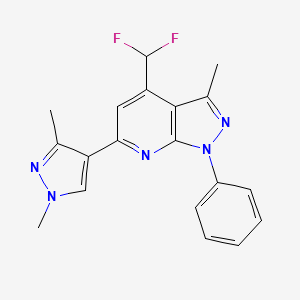 4-(difluoromethyl)-6-(1,3-dimethyl-1H-pyrazol-4-yl)-3-methyl-1-phenyl-1H-pyrazolo[3,4-b]pyridine