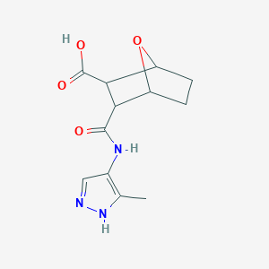 3-[(3-methyl-1H-pyrazol-4-yl)carbamoyl]-7-oxabicyclo[2.2.1]heptane-2-carboxylic acid