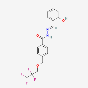 N'-[(E)-(2-hydroxyphenyl)methylidene]-4-[(2,2,3,3-tetrafluoropropoxy)methyl]benzohydrazide