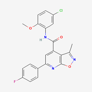 N-(5-chloro-2-methoxyphenyl)-6-(4-fluorophenyl)-3-methyl[1,2]oxazolo[5,4-b]pyridine-4-carboxamide