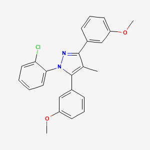 1-(2-chlorophenyl)-3,5-bis(3-methoxyphenyl)-4-methyl-1H-pyrazole