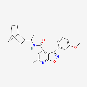 N-[1-(bicyclo[2.2.1]hept-2-yl)ethyl]-3-(3-methoxyphenyl)-6-methyl[1,2]oxazolo[5,4-b]pyridine-4-carboxamide