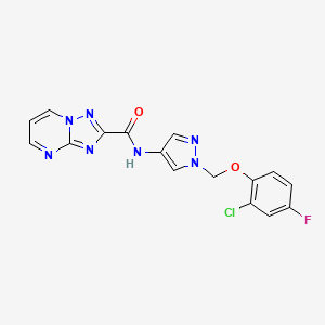 N-{1-[(2-chloro-4-fluorophenoxy)methyl]-1H-pyrazol-4-yl}[1,2,4]triazolo[1,5-a]pyrimidine-2-carboxamide