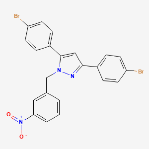 3,5-bis(4-bromophenyl)-1-(3-nitrobenzyl)-1H-pyrazole