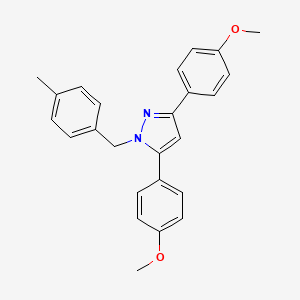 3,5-bis(4-methoxyphenyl)-1-(4-methylbenzyl)-1H-pyrazole