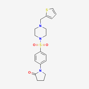 1-(4-{[4-(Thiophen-2-ylmethyl)piperazin-1-yl]sulfonyl}phenyl)pyrrolidin-2-one