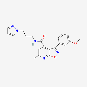 3-(3-methoxyphenyl)-6-methyl-N-[3-(1H-pyrazol-1-yl)propyl][1,2]oxazolo[5,4-b]pyridine-4-carboxamide