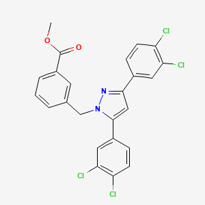 methyl 3-{[3,5-bis(3,4-dichlorophenyl)-1H-pyrazol-1-yl]methyl}benzoate