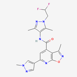 N-[1-(2,2-difluoroethyl)-3,5-dimethyl-1H-pyrazol-4-yl]-3-methyl-6-(1-methyl-1H-pyrazol-4-yl)[1,2]oxazolo[5,4-b]pyridine-4-carboxamide