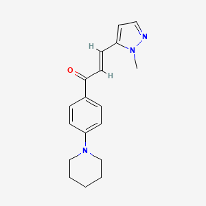 (2E)-3-(1-methyl-1H-pyrazol-5-yl)-1-[4-(piperidin-1-yl)phenyl]prop-2-en-1-one