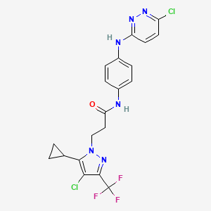 3-[4-chloro-5-cyclopropyl-3-(trifluoromethyl)-1H-pyrazol-1-yl]-N-{4-[(6-chloropyridazin-3-yl)amino]phenyl}propanamide