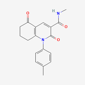 molecular formula C18H18N2O3 B10919304 N-methyl-1-(4-methylphenyl)-2,5-dioxo-1,2,5,6,7,8-hexahydroquinoline-3-carboxamide 