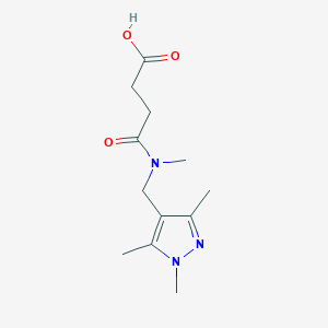 molecular formula C12H19N3O3 B10919331 4-{methyl[(1,3,5-trimethyl-1H-pyrazol-4-yl)methyl]amino}-4-oxobutanoic acid 